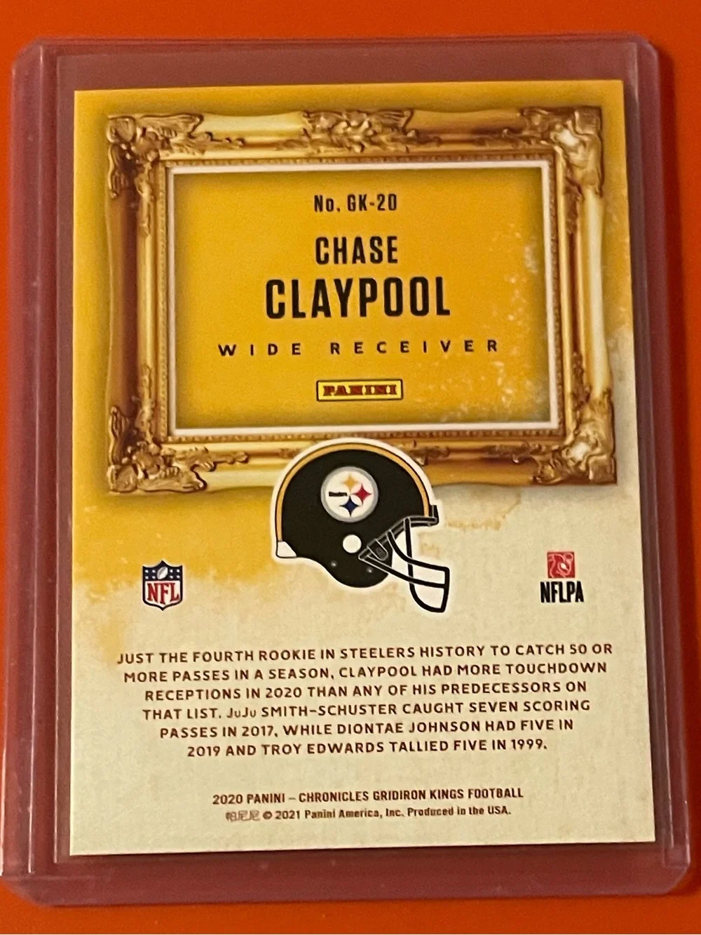 Chase Claypool #GK-20[Rookie] 2020 Panini Chronicles GridironKings Football Card